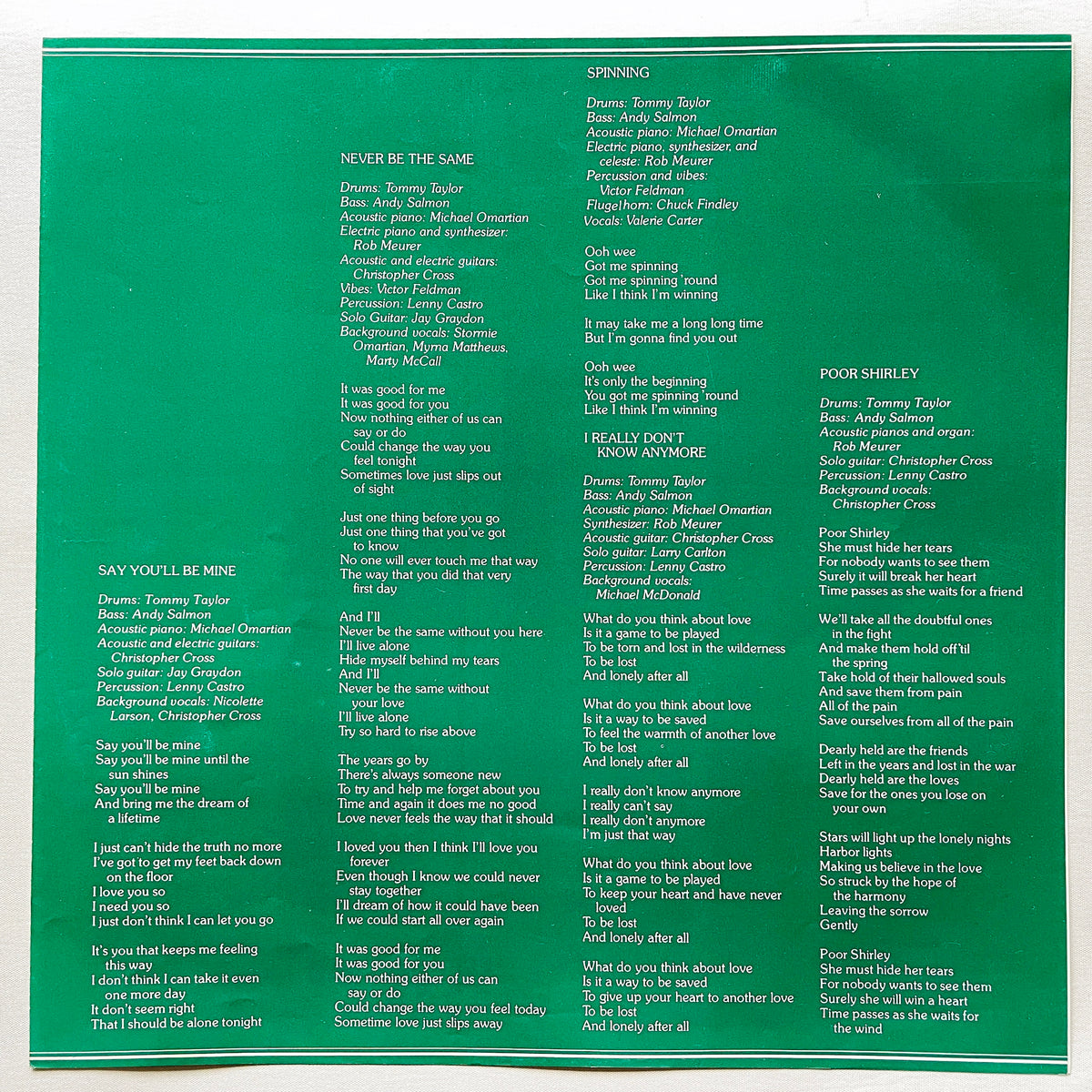 Christopher Cross - Self Titled (Japanese Press) - Portal Records