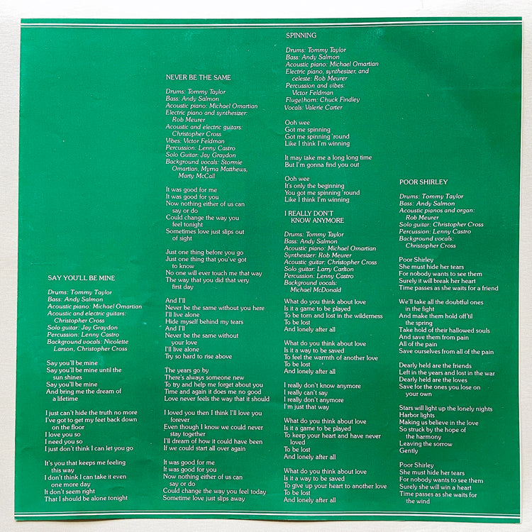 Christopher Cross - Self Titled (Japanese Press) - Portal Records