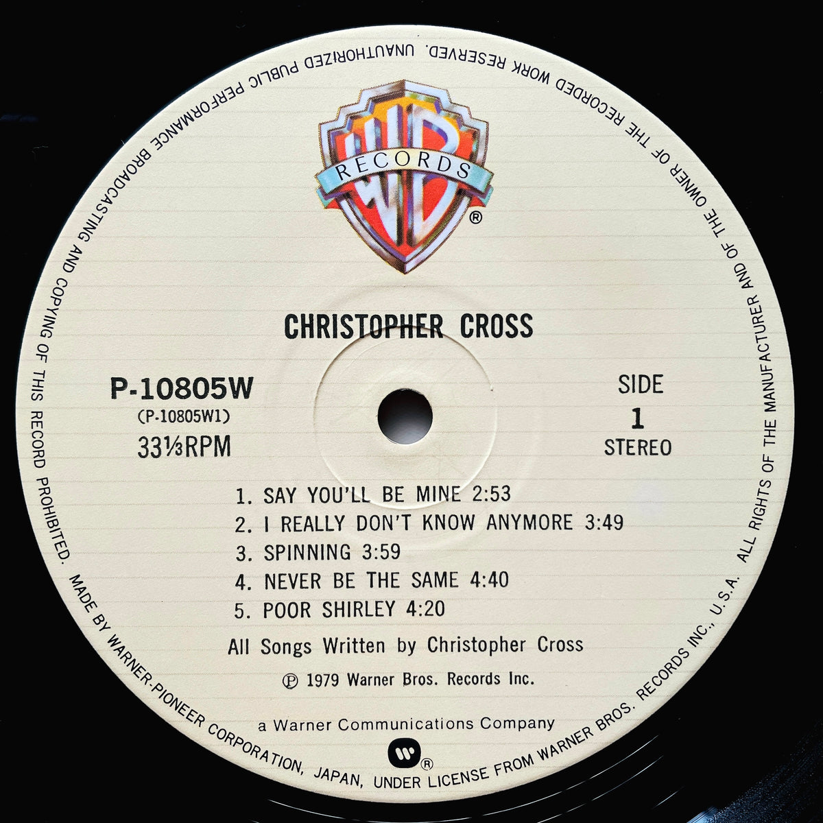 Christopher Cross - Self Titled (Japanese Press) - Portal Records
