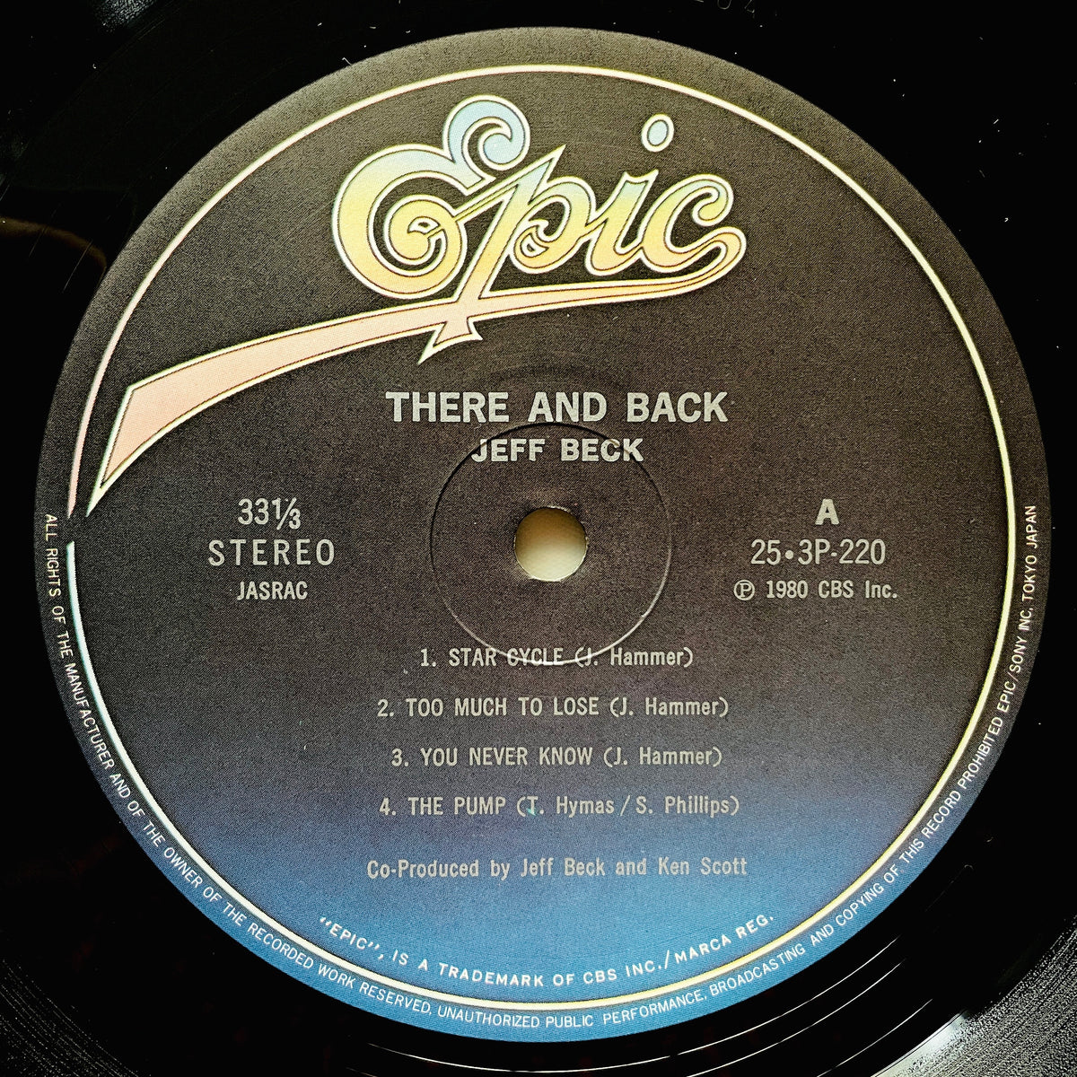 Jeff Beck – There and Back (Japanese Press) - Portal Records