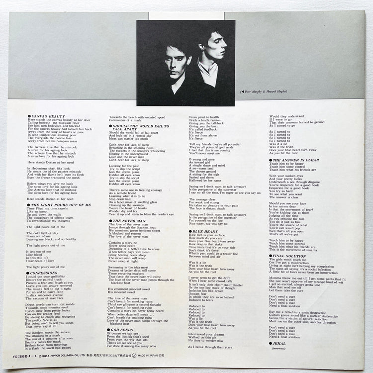 Peter Murphy – Should The World Fail To Fall Apart (Japanese Press) - Portal Records