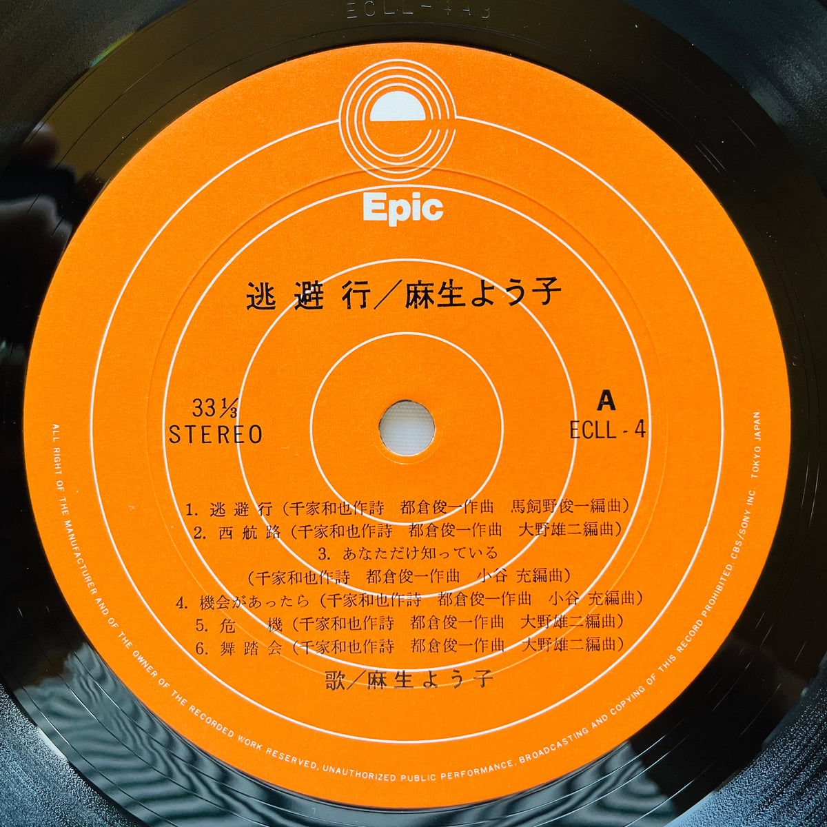 Yoko Asou - Touhikou (Original, w/Poster)