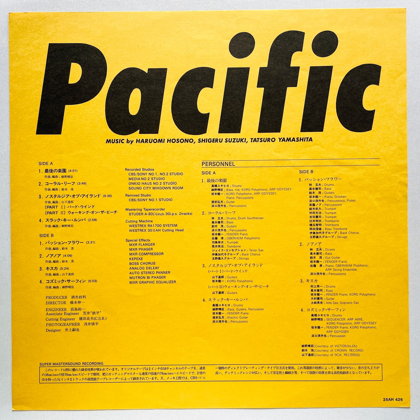Haruomi Hosono, Shigeru Suzuki, Tatsuro Yamashita – Pacific (Original)