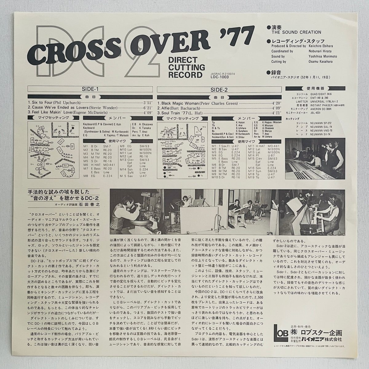 The Sound Creation – DC-2 Cross Over '77 (Promo Only, Original)
