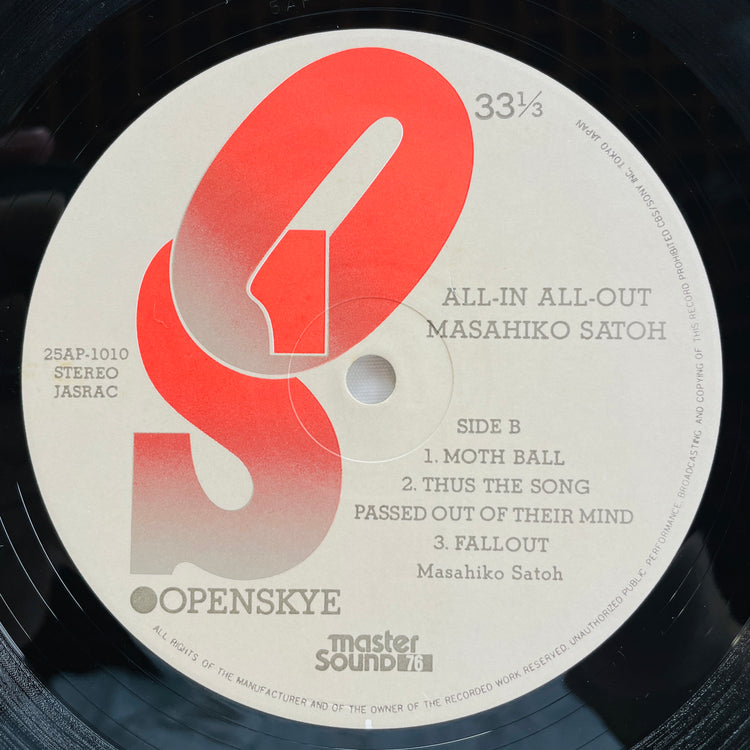 Masahiko Satoh – All-In All-Out (Original)