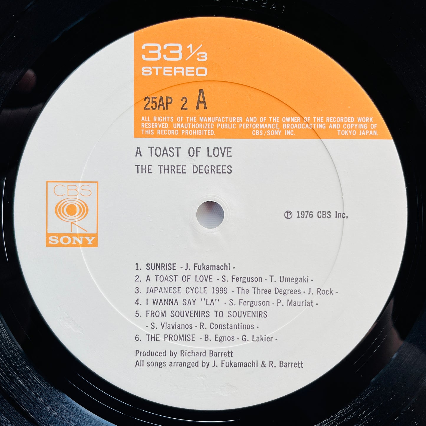 The Three Degrees – A Toast Of Love (Original, w/Poster)