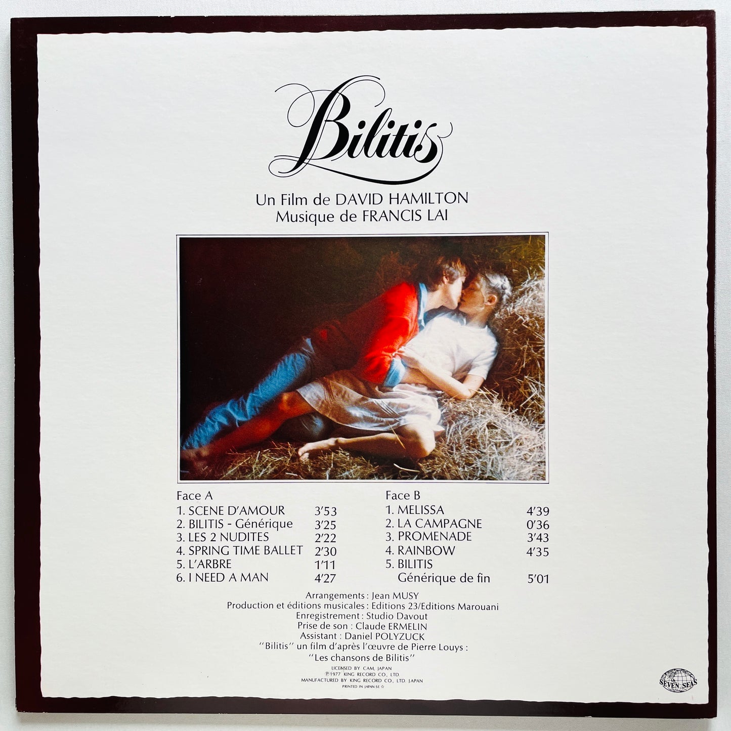 Francis Lai – Bilitis Original Soundtrack (Japanese Pressing)