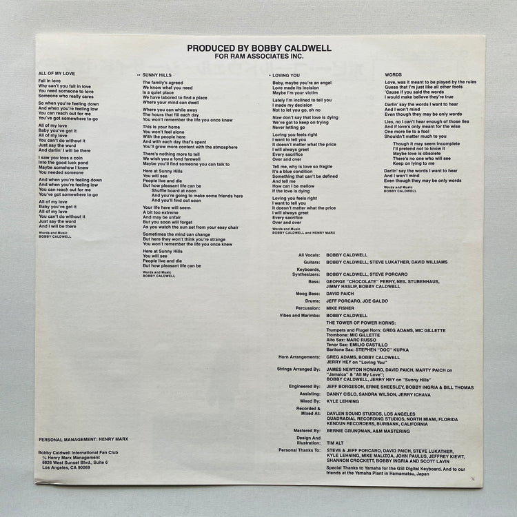 Bobby Caldwell – Carry On (Japanese Pressing)