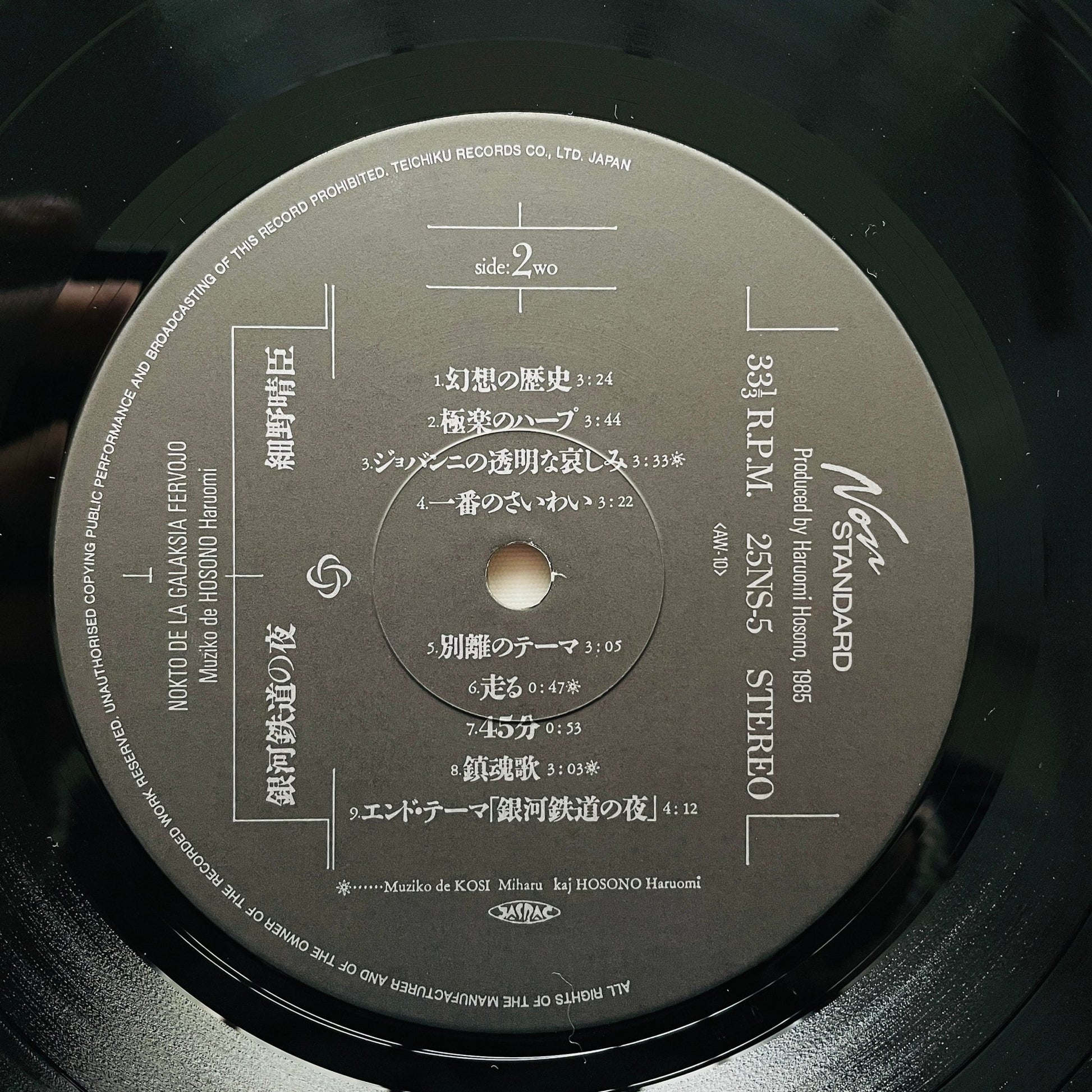 Haruomi Hosono - Night On The Galactic Railroad Soundtrack (Original) - Portal Records