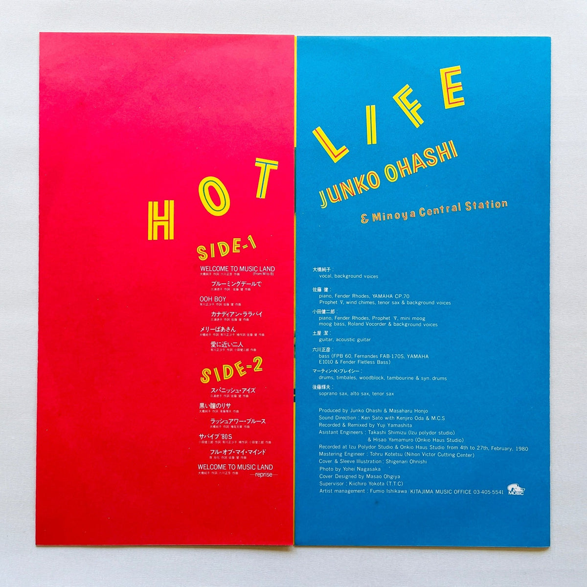 Junko Ohashi & Minoya Central Station - Hot Life (Original, w/Sticker) - Portal Records