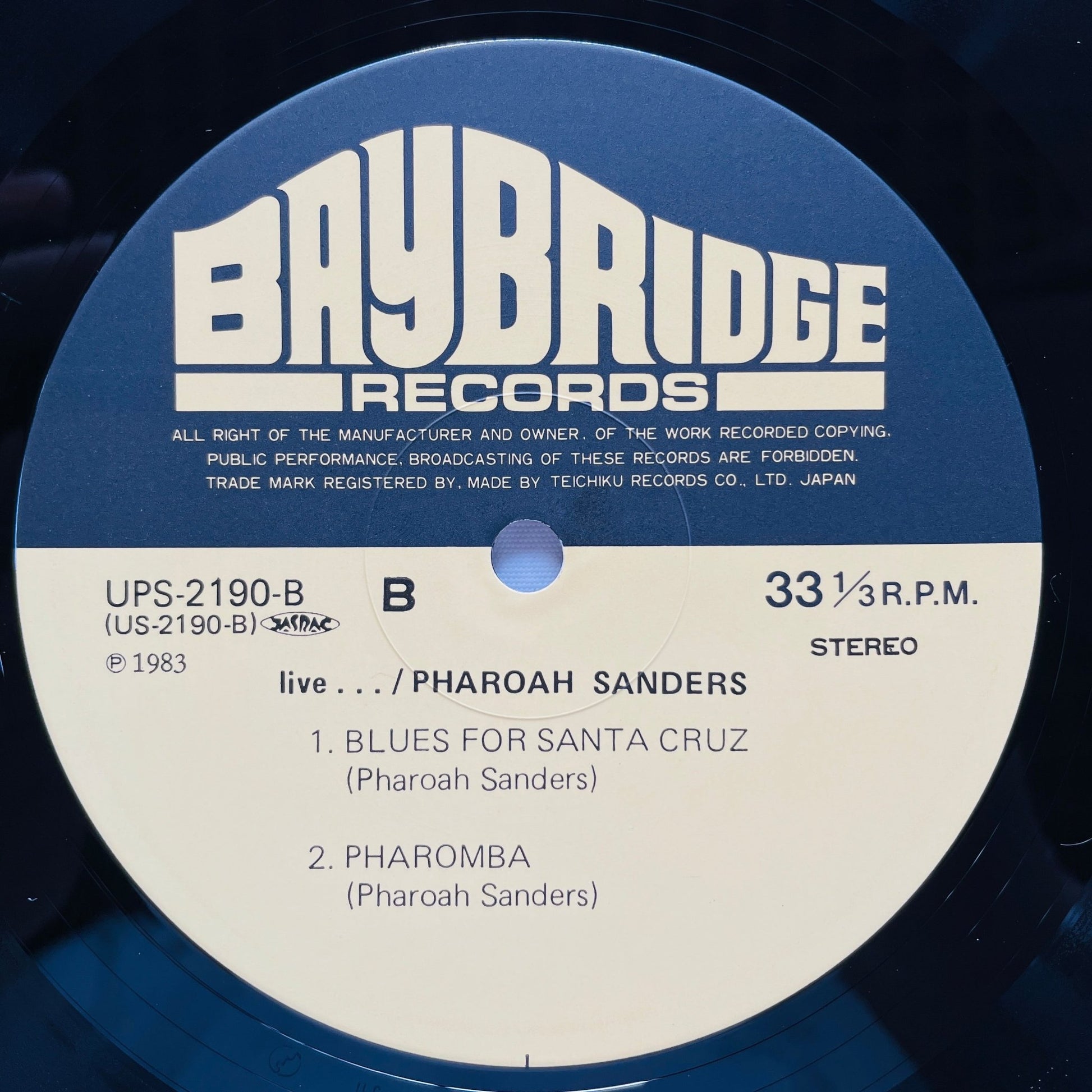 Pharoah Sanders – Live... (Japanese Pressing) - Portal Records