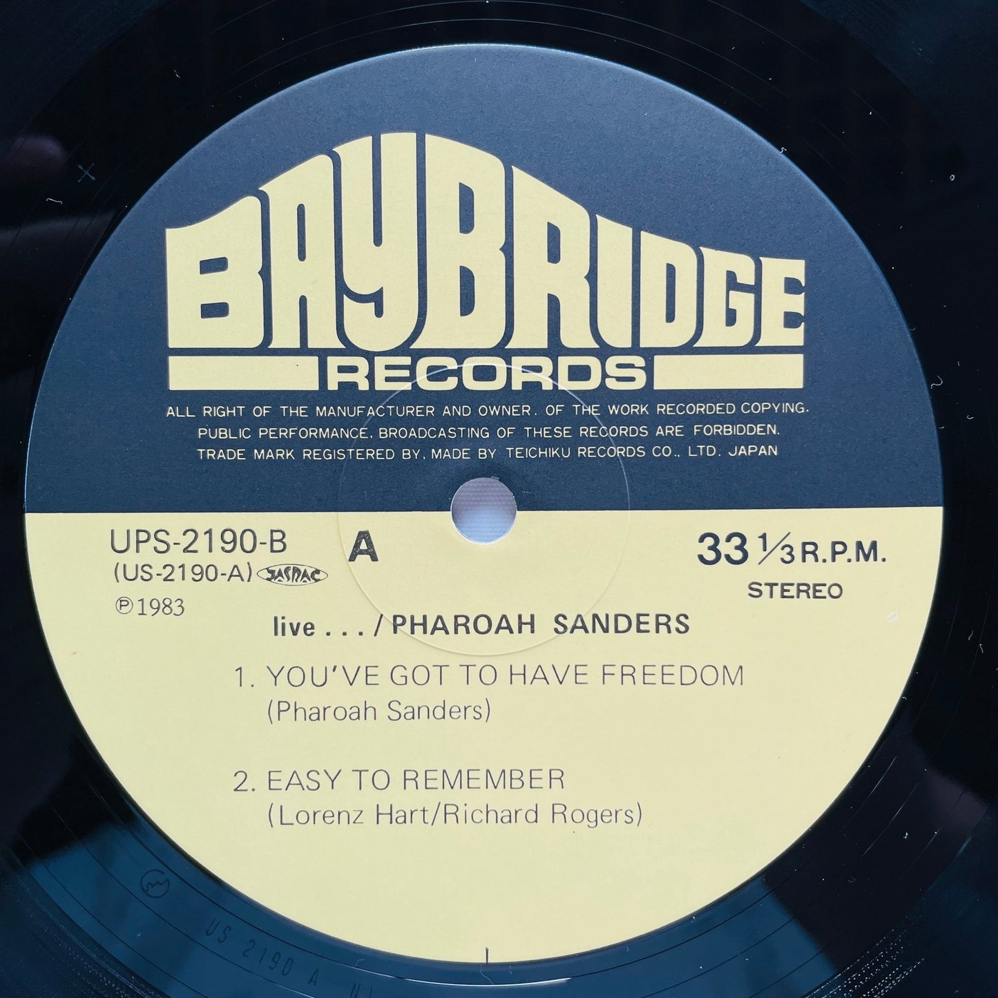 Pharoah Sanders – Live... (Japanese Pressing) - Portal Records