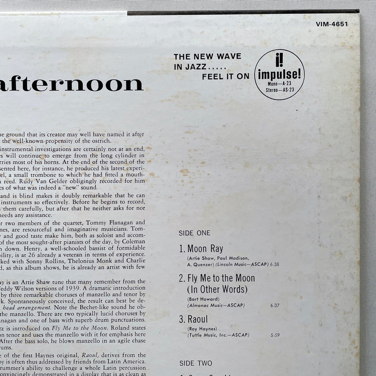 Roy Haynes – Out Of The Afternoon (Japanese Pressing) - Portal Records