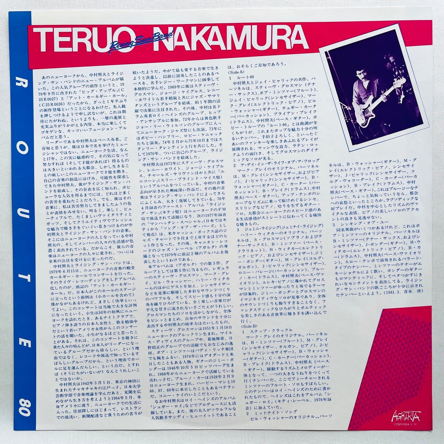 Teruo Nakamura - Route 80 (Original) - Portal Records