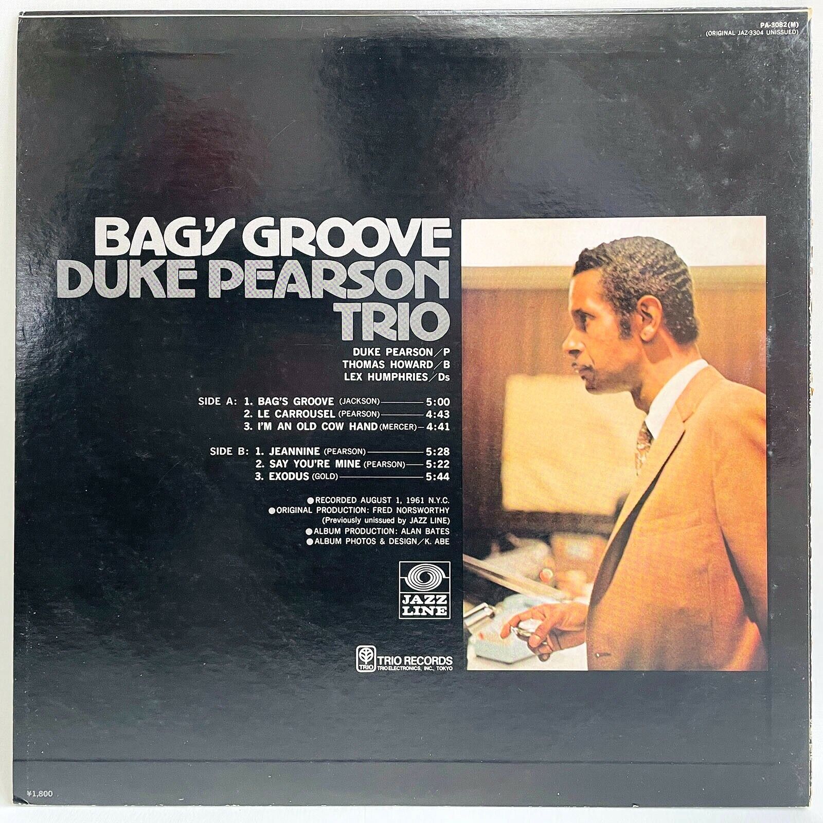 Duke Pearson Trio ‎– Bag