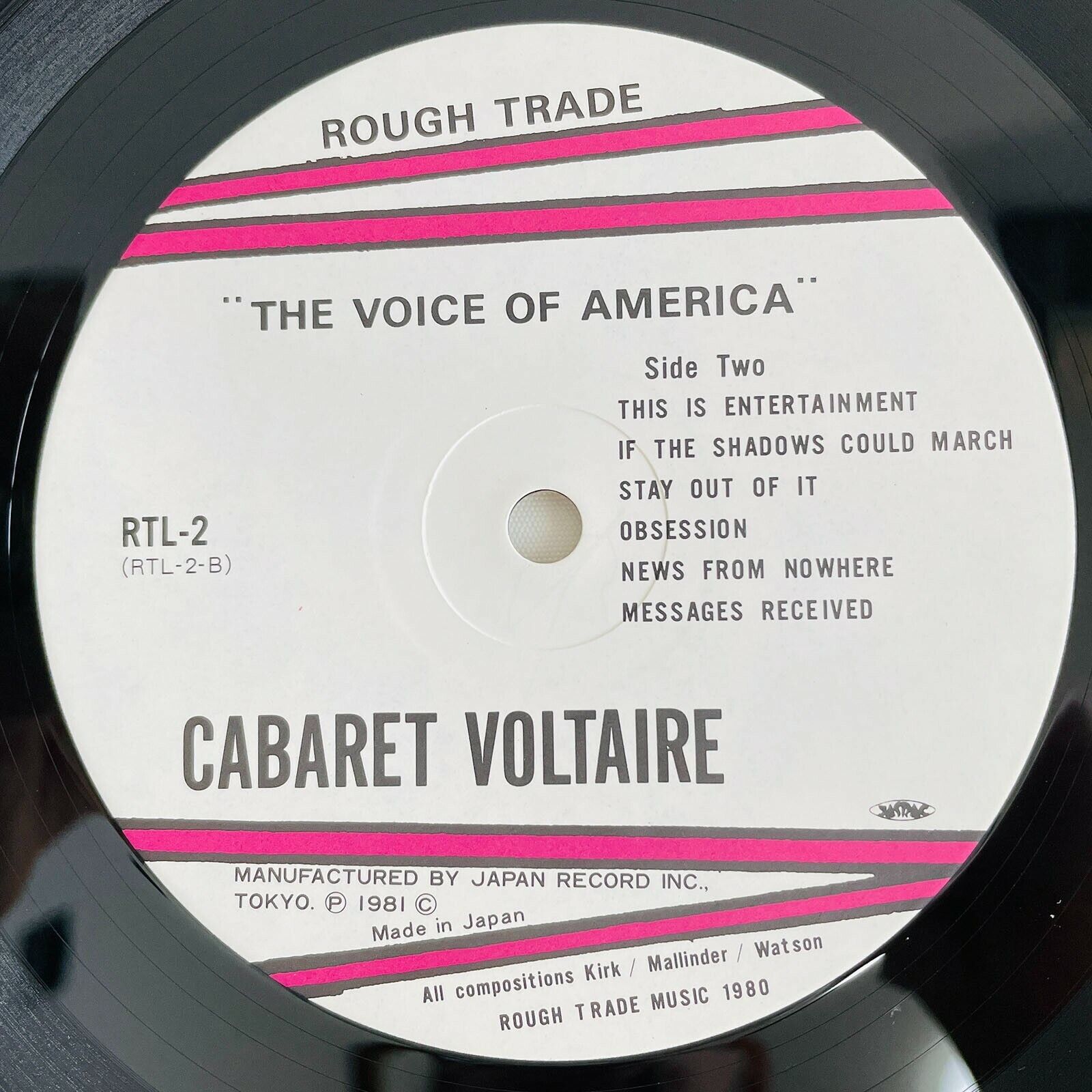 Cabaret Voltaire The Voice Of America Rough Trade RTL-2