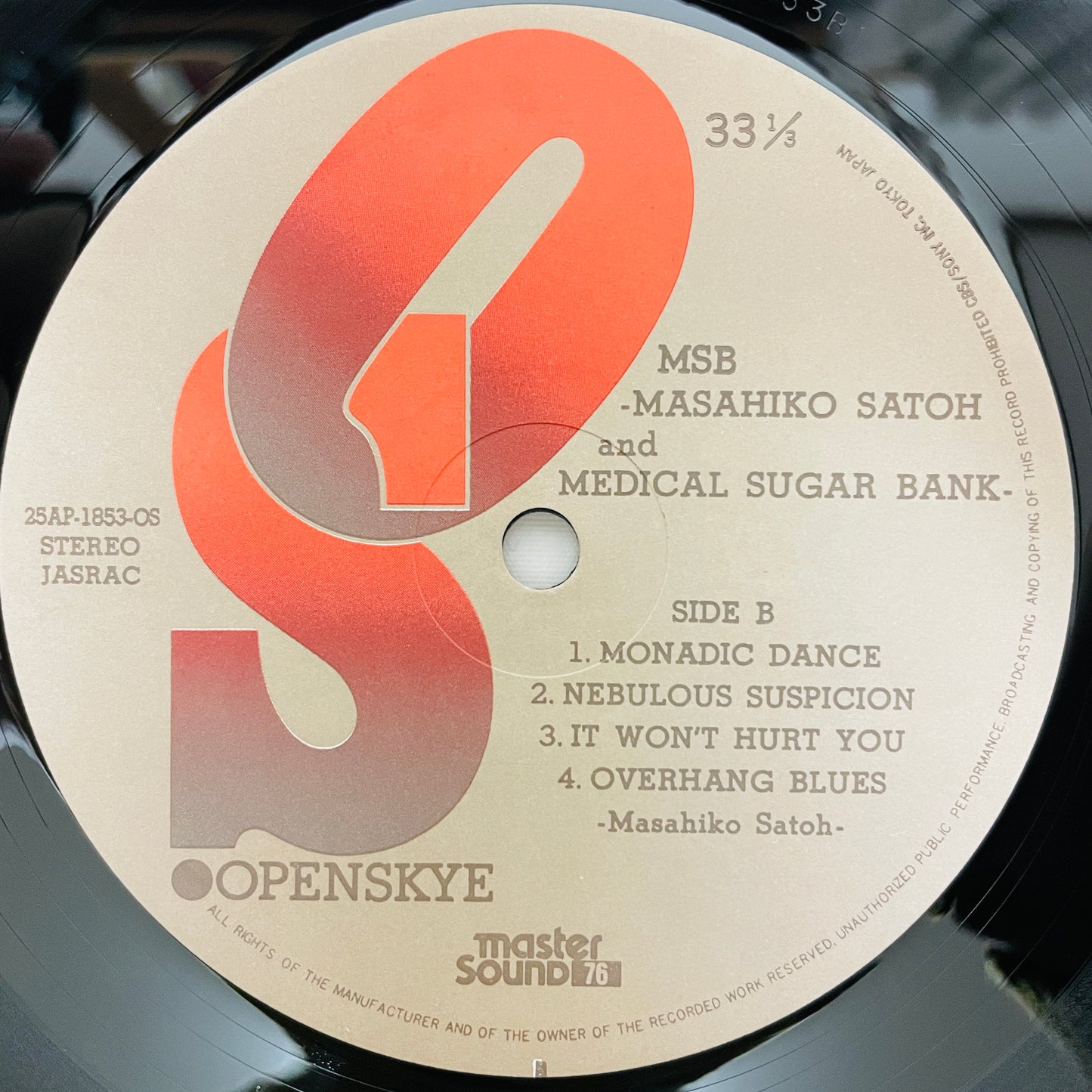 Masahiko Satoh And Medical Sugar Bank MSB 25AP-1853