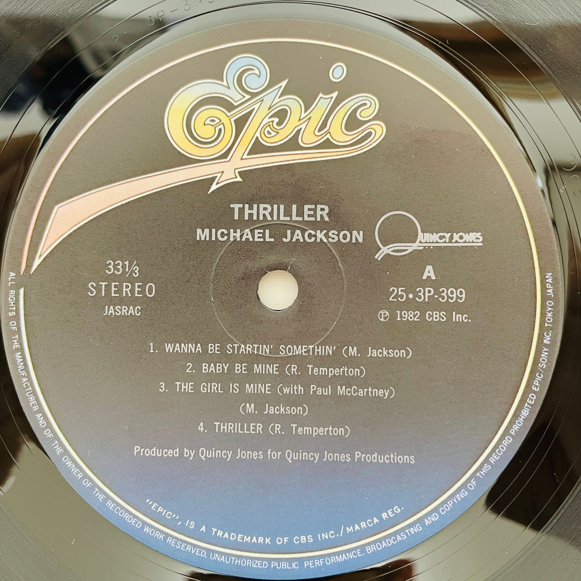  Michael Jackson Thriller - Epic Records 1982 - One