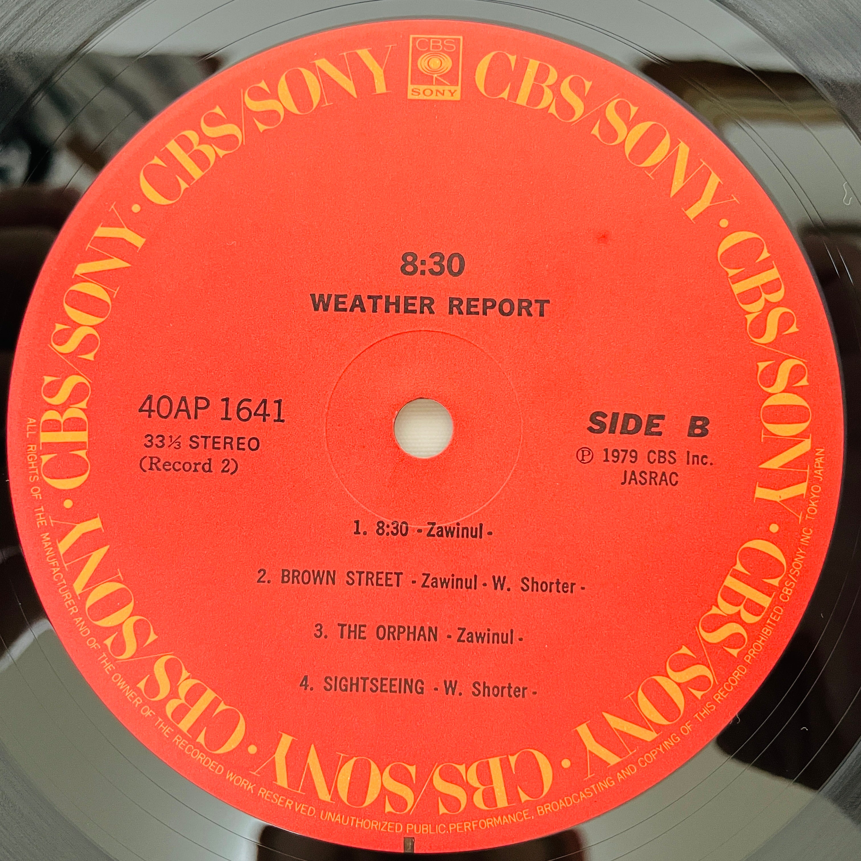 Weather Report 8:30 CBS/Sony 40AP 1640 2 Fusion – Portal Records