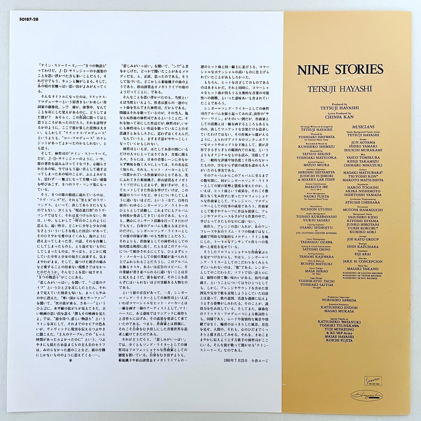 Tetsuji Hayashi – Nine Stories