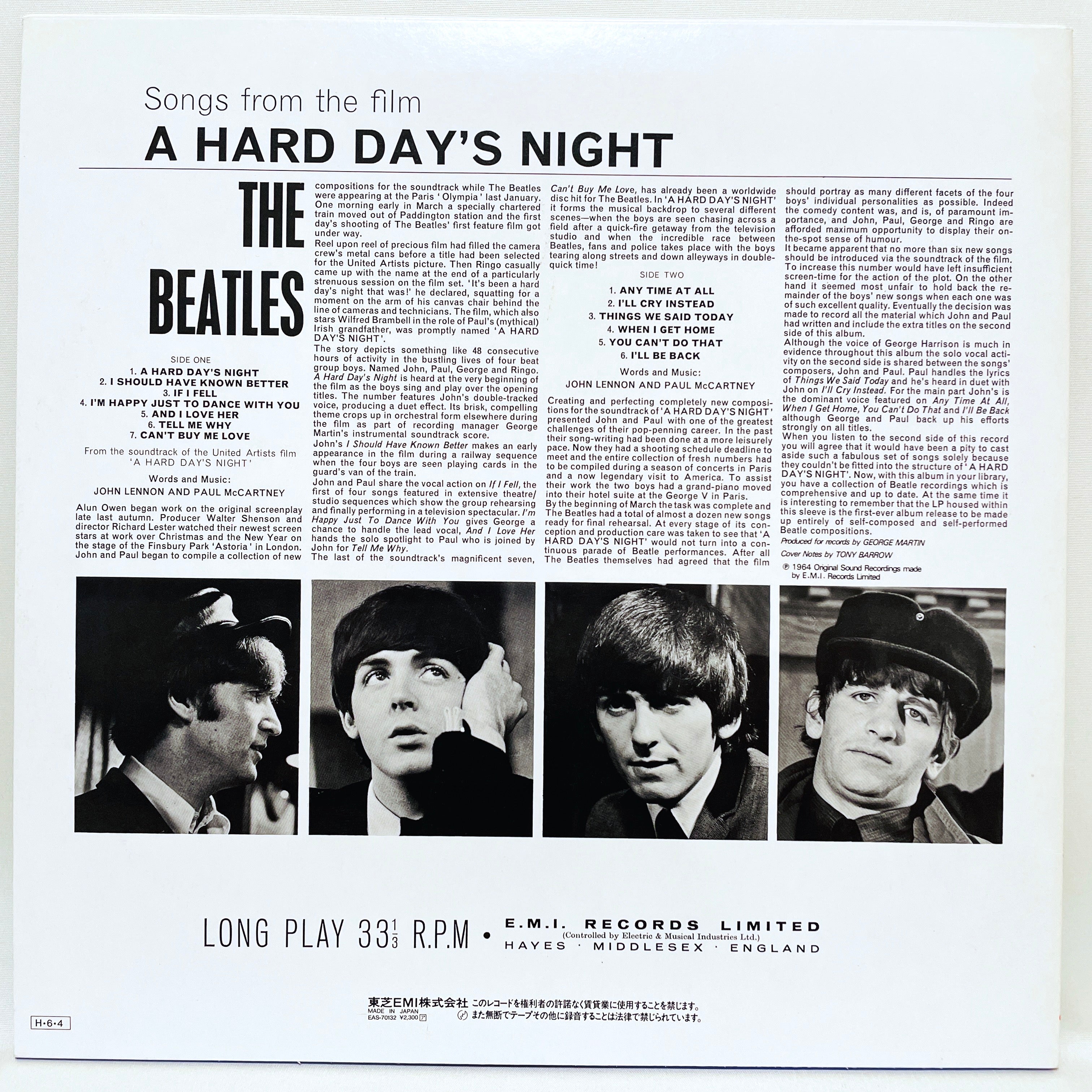 Beatles A Hard Day's Night Odeon EAS-70132 Red Wax Mono – Portal